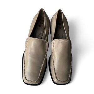 Bass Trinette Leather Loafers Mushroom Slip-On Classic Neutral Normcore Women 7
